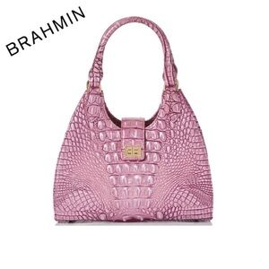 NWT Brahmin Adrian‎ Mulberry Potion Melbourne Leather Satchel